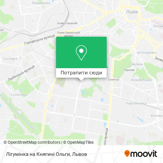Карта Лігумінка на Княгині Ольги