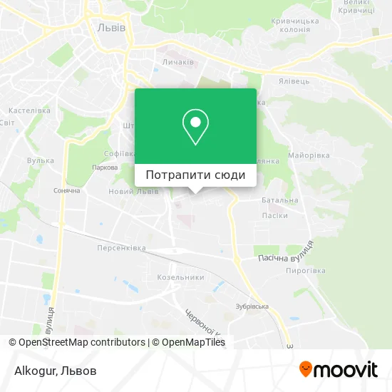 Карта Alkogur