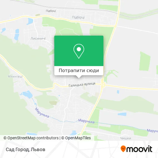 Карта Сад Город