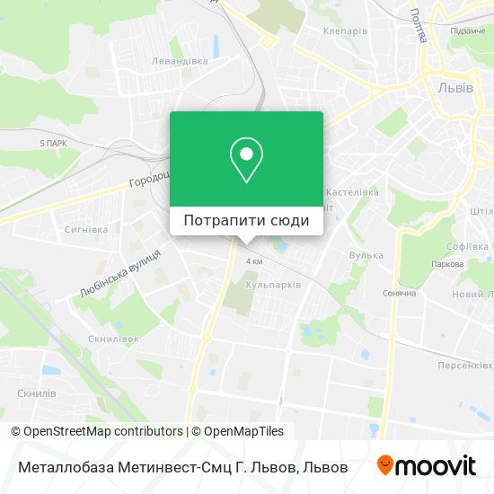 Карта Металлобаза Метинвест-Смц Г. Львов