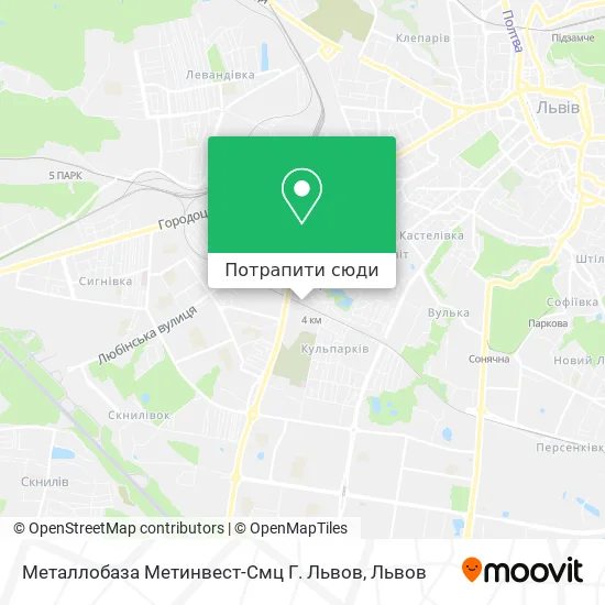Карта Металлобаза Метинвест-Смц Г. Львов