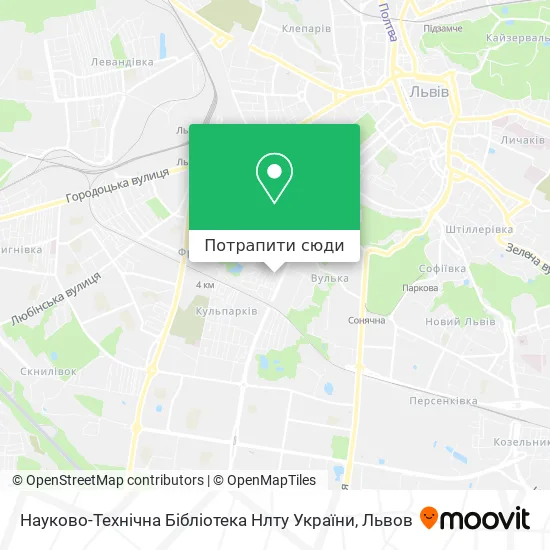 Карта Науково-Технічна Бібліотека Нлту України