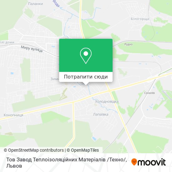 Карта Тов Завод Теплоізоляційних Матеріалів /Техно/