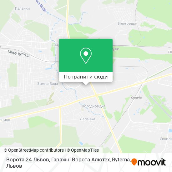 Карта Ворота 24 Львов, Гаражні Ворота Алютех, Ryterna