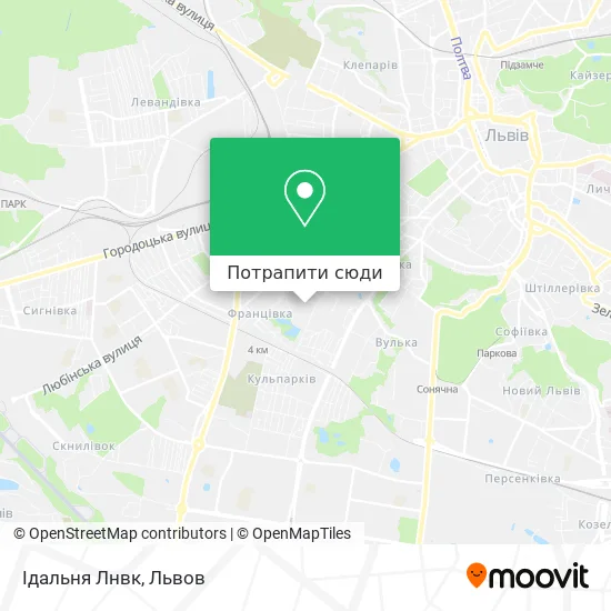 Карта Ідальня Лнвк