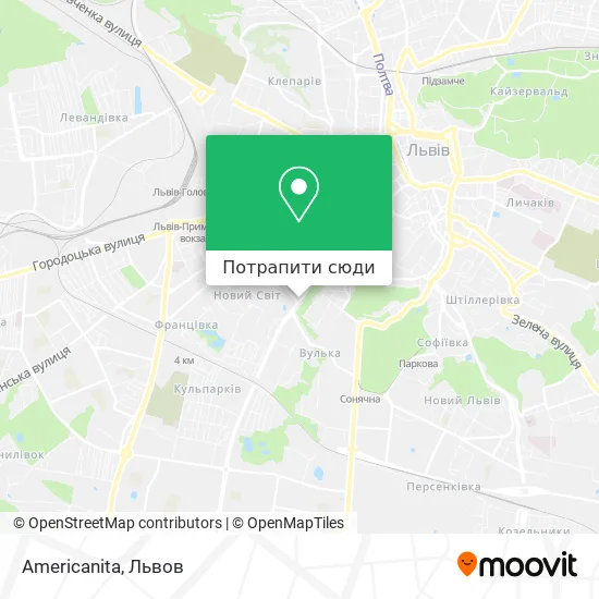 Карта Americanita