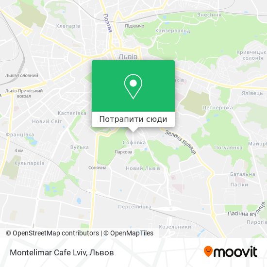 Карта Montelimar Cafe Lviv