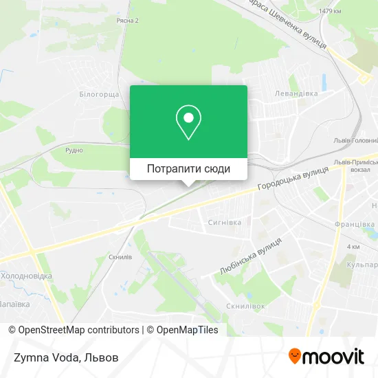 Карта Zymna Voda