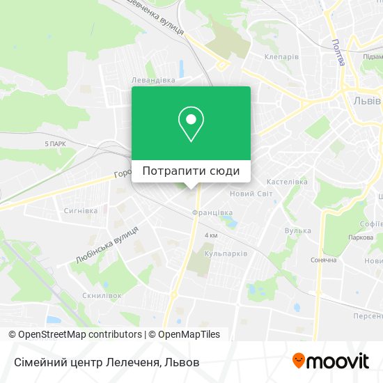 Карта Сімейний центр Лелеченя