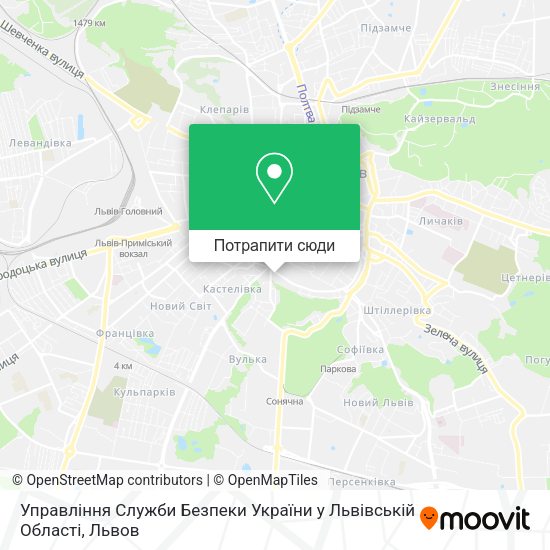 Карта Управління Служби Безпеки України у Львівській Області