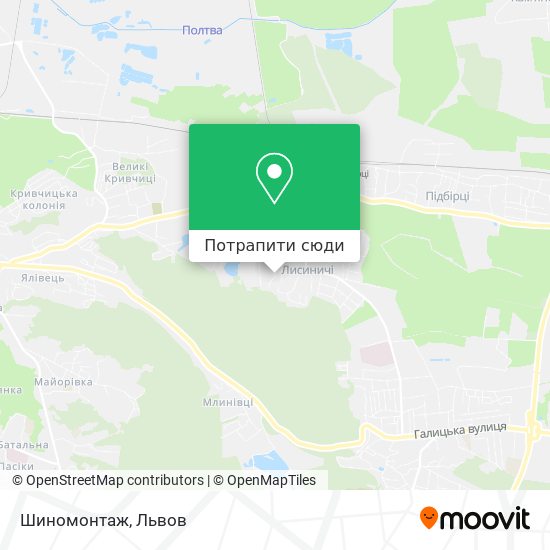 Карта Шиномонтаж