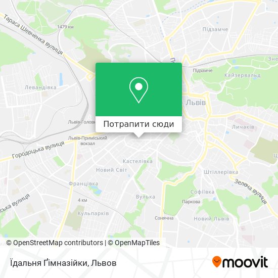 Карта Їдальня Ґімназійки