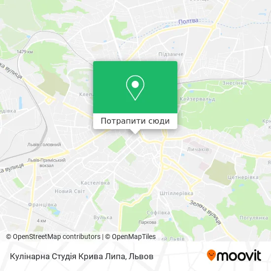 Карта Кулінарна Студія Крива Липа