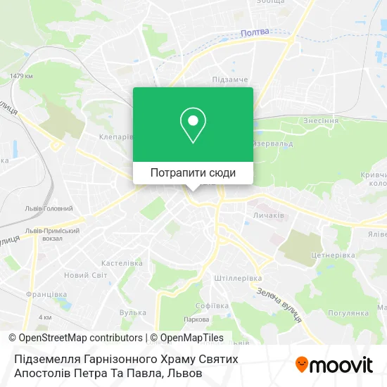 Карта Підземелля Гарнізонного Храму Святих Апостолів Петра Та Павла