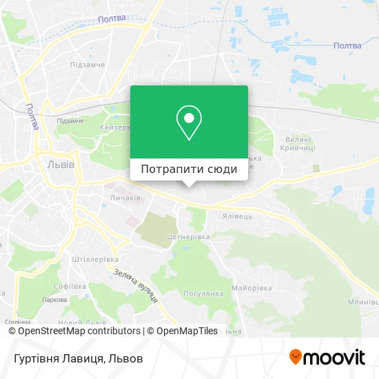 Карта Гуртівня Лавиця