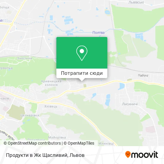 Карта Продукти в Жк Щасливий