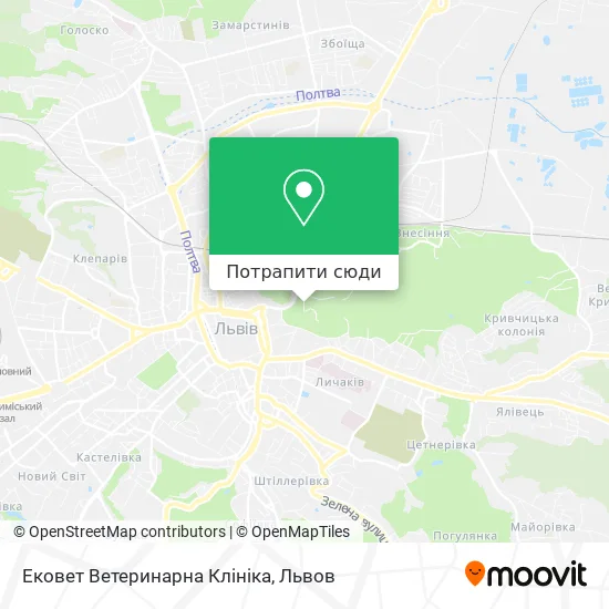 Карта Ековет Ветеринарна Клініка