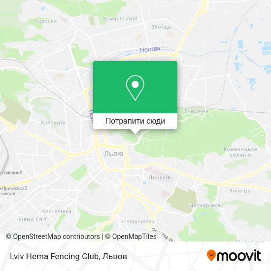 Карта Lviv Hema Fencing Club
