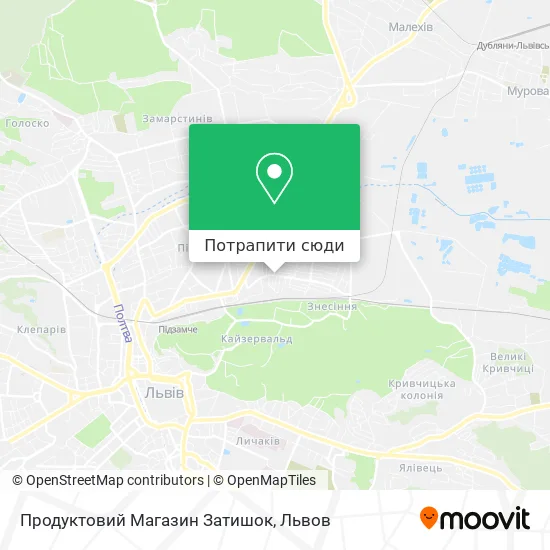 Карта Продуктовий Магазин Затишок