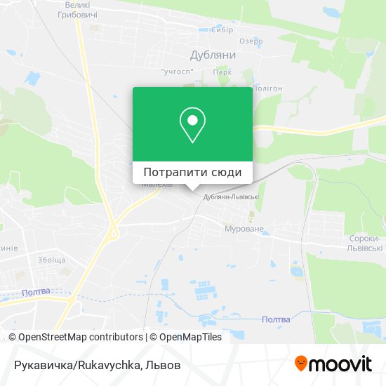 Карта Рукавичка/Rukavychka
