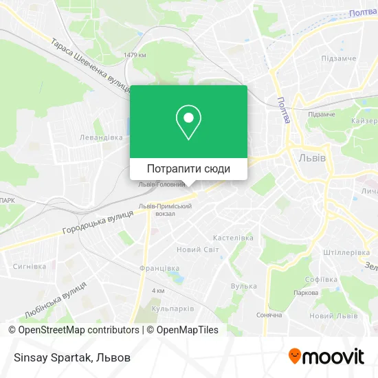 Карта Sinsay Spartak