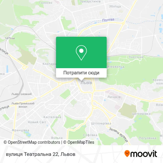Карта вулиця Театральна 22