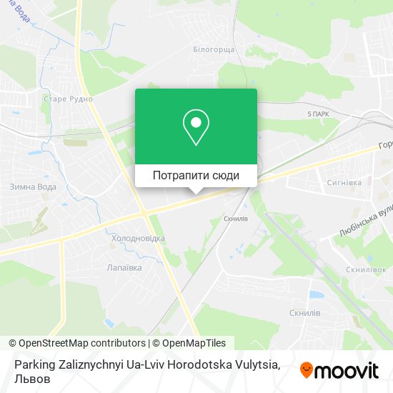 Карта Parking Zaliznychnyi Ua-Lviv Horodotska Vulytsia