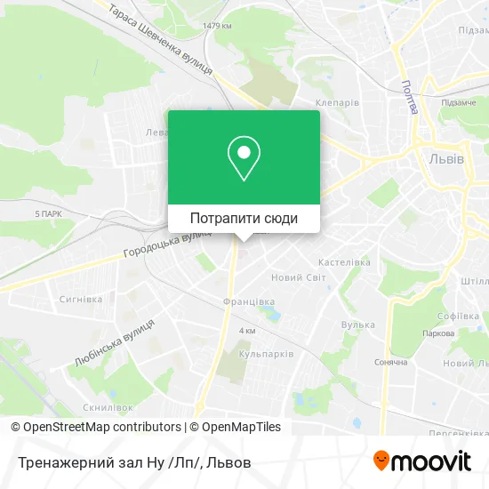 Карта Тренажерний зал Ну /Лп/
