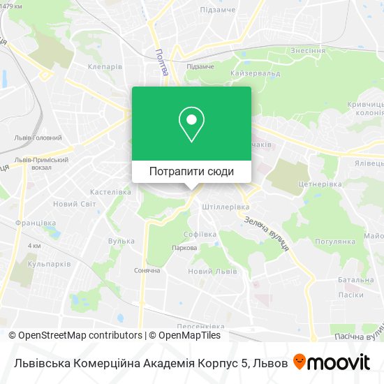 Карта Львівська Комерційна Академія Корпус 5