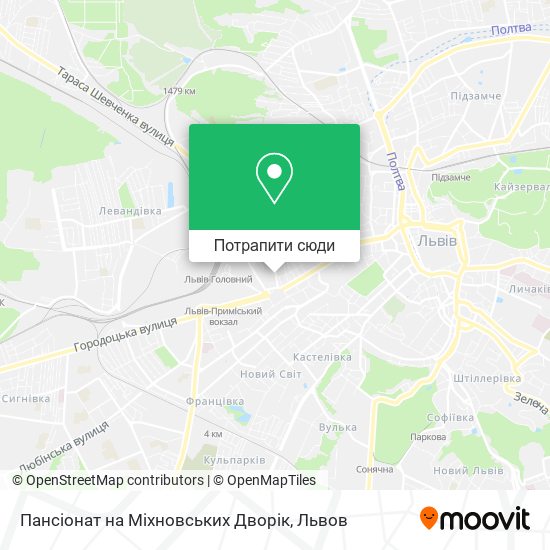 Карта Пансіонат на Міхновських Дворік