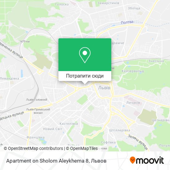 Карта Apartment on Sholom Aleykhema 8