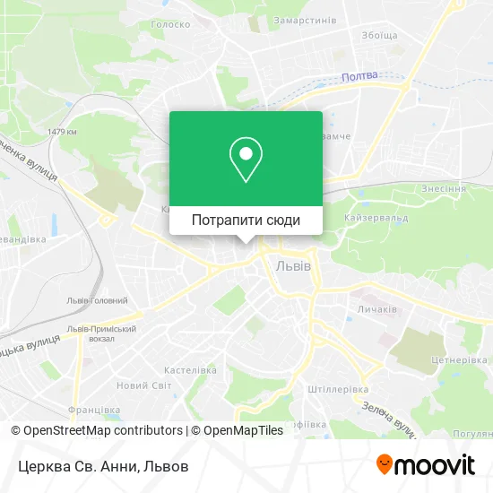 Карта Церква Св. Анни