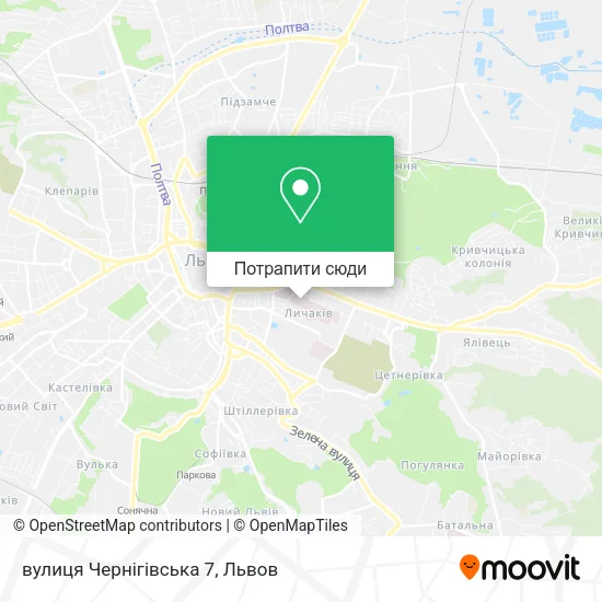 Карта вулиця Чернігівська 7