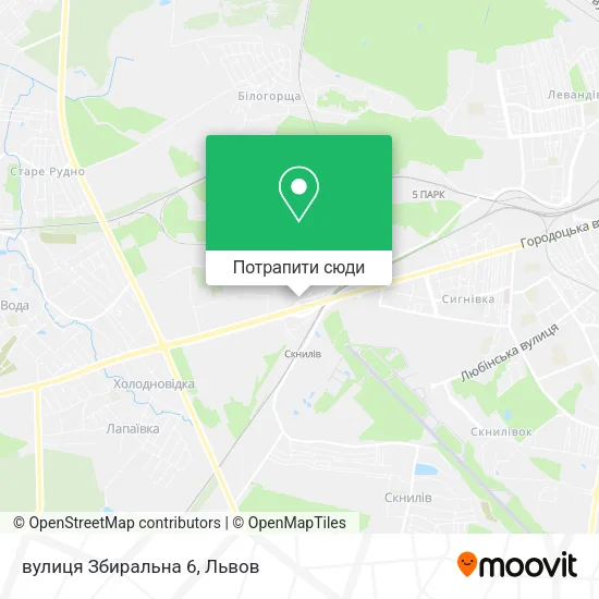 Карта вулиця Збиральна 6