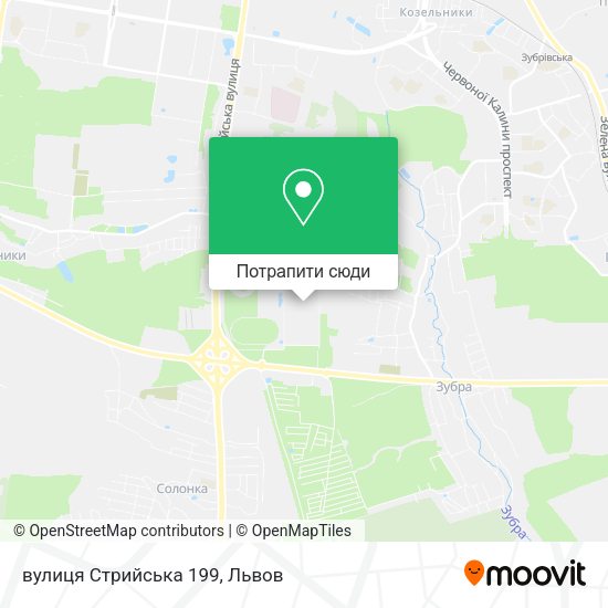 Карта вулиця Стрийська 199