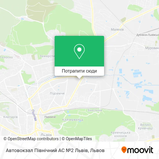 Карта Автовокзал Північний АС №2 Львів