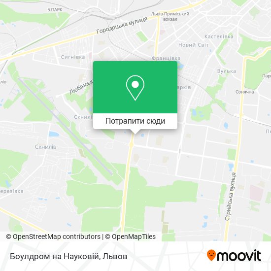 Карта Боулдром на Науковій