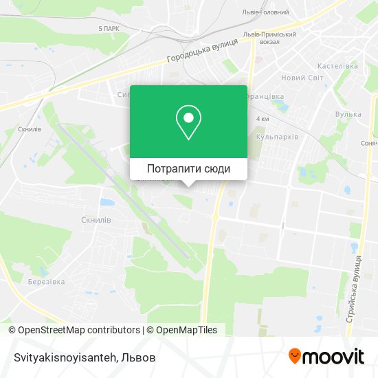 Карта Svityakisnoyisanteh