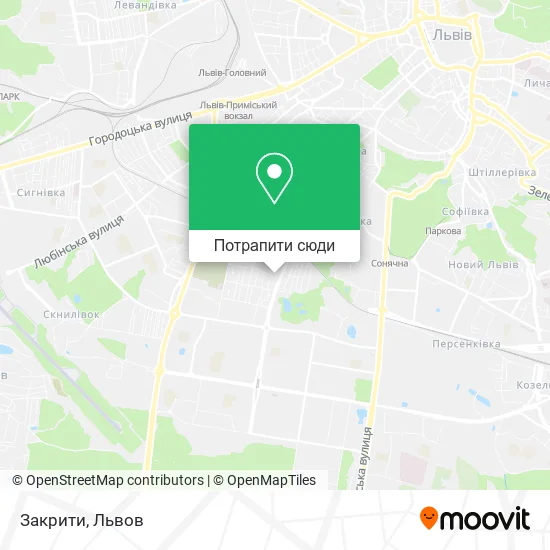 Карта Закрити