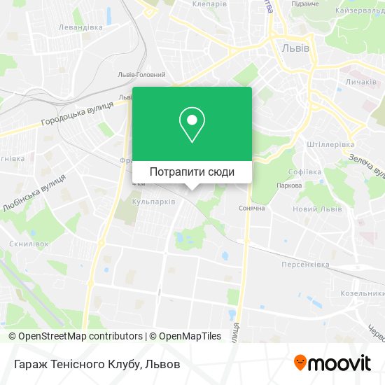 Карта Гараж Тенісного Клубу