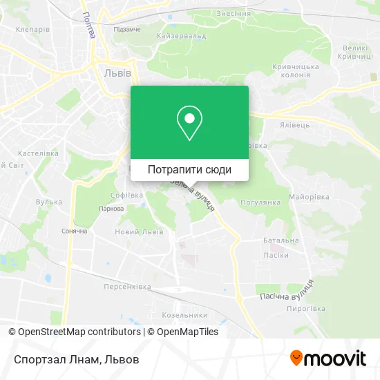 Карта Спортзал Лнам