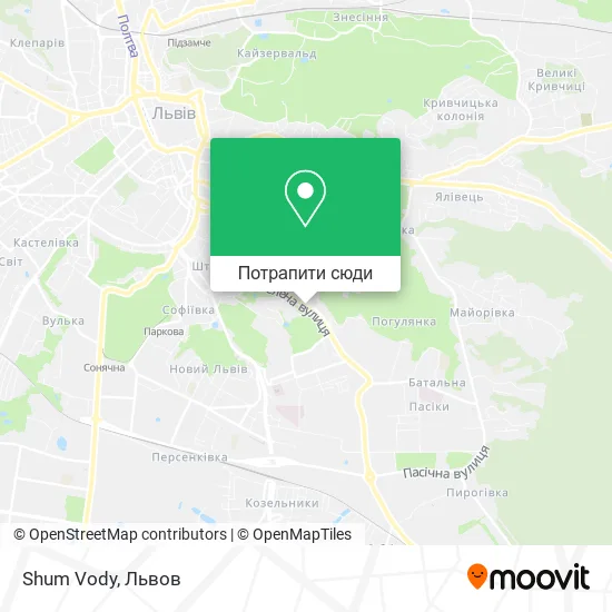 Карта Shum Vody