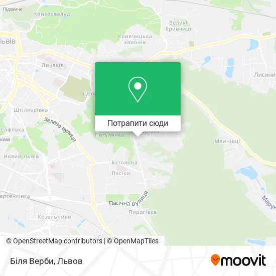 Карта Біля Верби