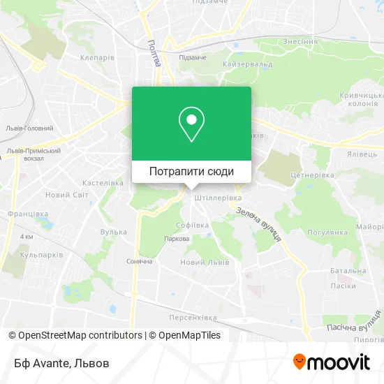Карта Бф Avante