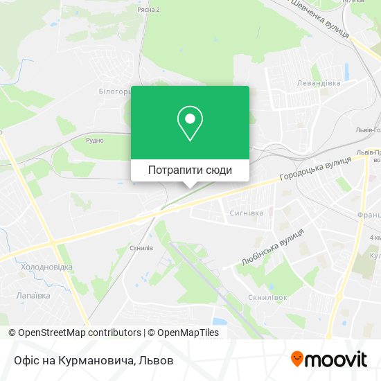 Карта Офіс на Курмановича