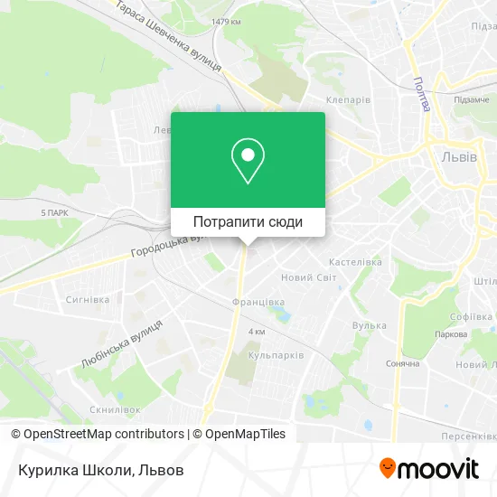 Карта Курилка Школи