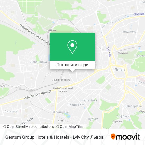 Карта Gestum Group Hotels & Hostels - Lviv City