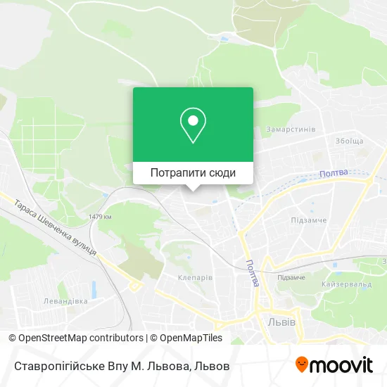 Карта Ставропігійське Впу М. Львова