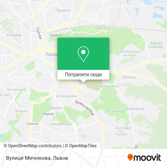Карта Вулиця Мечнікова
