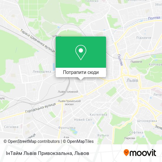 Карта ІнТайм Львів Привокзальна